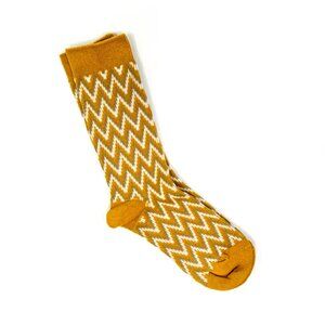 NWT Charley Yellow Chevron Crew Socks
